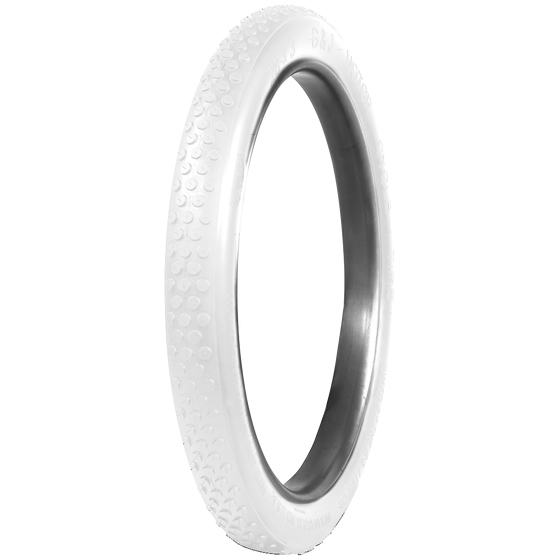 G&J Button Tread Clincher Cycle | All White | 28x2.5